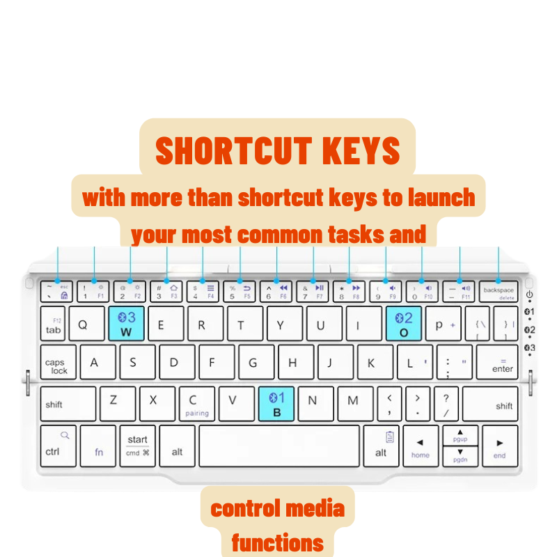 B.O.W FoldKey™ — Ultra-Compact Foldable Wireless Keyboard